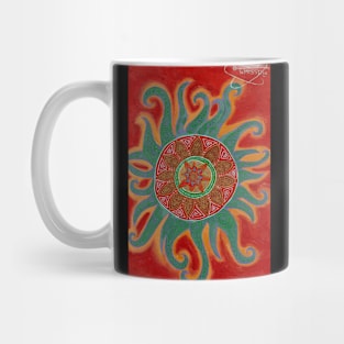 Red Bohemian Doodle Mug